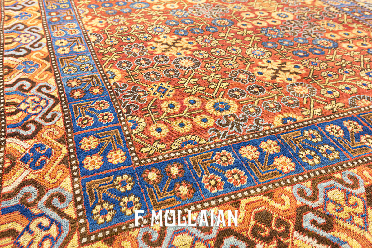 All-over Rust Color field Antique Khotan Rug n°:34459359